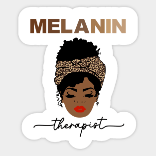 Melanin Therapist Cheetah Design Sticker